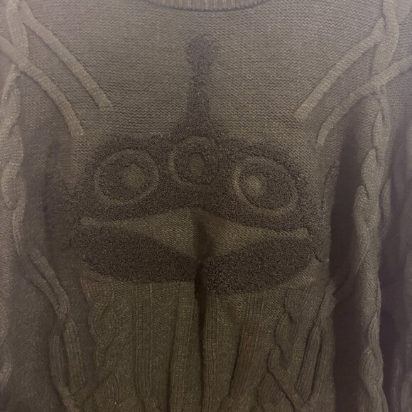 Disney Pixar Toy Story Alien Cable Knit Sweater Womens XL Deep Green Pullover - Picture 3 of 9